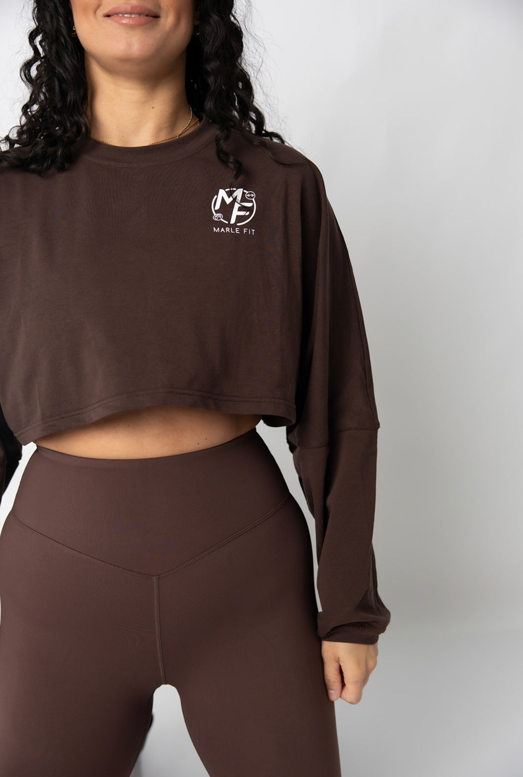 Mocha Cropped Set